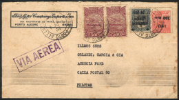 Airmail Cover Sent From Porto Alegre To Pelotas On 31/DE/1932 By PANAIR, Very Nice. - Briefe U. Dokumente