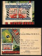 Constitutionalist Campaign Of Sao Paulo And Mato Grosso: RHM.BPR-9 Postal Card Sent From Sao Paulo To Ligiana On... - Covers & Documents