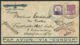 Cover Flown Via ZEPPELIN From Rio To Germany On 13/OC/1932, VF Quality! - Briefe U. Dokumente