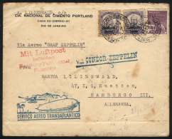 Cover Flown Via ZEPPELIN, Sent From Rio To Germany On 21/AP/1932 Franked With 7,700Rs., With Friedrichshafen... - Lettres & Documents