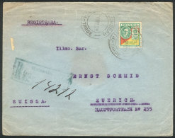 Registered Cover Sent From Blumenau To Switzerland On 1/AU/1931, Franking By RHM.C-37 ALONE, VF Quality, Rare! - Lettres & Documents