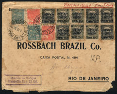 Airmail Cover Sent From Sao Luiz To Rio De Janeiro On 4/MAR/1931, Franked With 14,800Rs., Very Attractive! - Briefe U. Dokumente