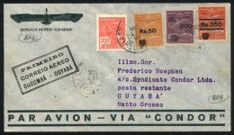 16/SE/1930 Corumbá - Cuyabá, First Flight Via CONDOR, Cover Franked By Sc.1CL10/12 + Another Value,... - Brieven En Documenten