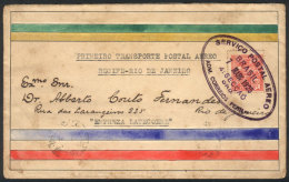 7/MAR/1925 Pernambuco - Rio De Janeiro: Experimental Flight Of LATÉCOERE Airlines, Cover With Arrival... - Covers & Documents