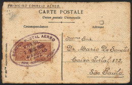 7/MAR/1925 Pernambuco - Rio De Janeiro: Experimental Flight Of LATÉCOERE Airlines, Card With Final... - Covers & Documents