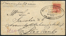 7/MAR/1925 Pernambuco - Rio De Janeiro: Experimental Flight Of LATÉCOERE Airlines, Cover With Despatch... - Covers & Documents