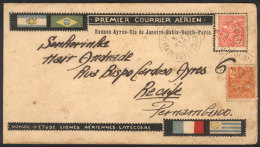 5/FE/1925 Rio De Janeiro - Recife: Experimental Flight Of LATÉCOERE Airlines, Special Cover With Arrival... - Briefe U. Dokumente