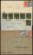 3 Covers Sent Overseas Between 1922 And 1941 With Interesting Postages Of Commemorative Stamps, VF Quality! - Covers & Documents