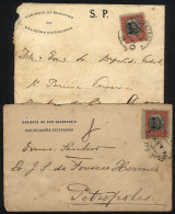 2 Official Covers Posted In 1917 And 1919, Franked With Official Stamps Of 100Rs. - Briefe U. Dokumente