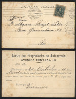 Postcard Of The Center Of Car Owners Used In Rio On 18/OC/1911, Interesting! - Lettres & Documents