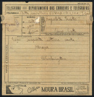 Telegram With ADVERTISING For "Moura Brasil Eyedrops", VF Quality, Rare! - Autres & Non Classés