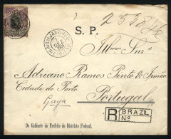 Registered Cover Franked With 700Rs. (Sc.121), Sent From Rio To Portugal On 7/DE/1904, VF Quality! - Briefe U. Dokumente