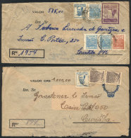 RHM.EV-22 And EV-292, 2 Used Covers For Declared Values, Interesting. - Postal Stationery