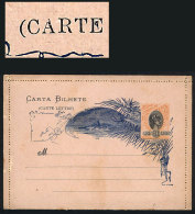 RHM.CB-57G, Lettercard With VARIETY: "C Of CARTE Without Serif", Mint, VF Quality, Catalog Value 450Rs. - Ganzsachen