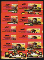 RHM.B-33, 1972 Emerson Fittipaldi, F1 World Champion, 10 MNH Souvenir Sheets, Excellent Quality! - Blocks & Kleinbögen