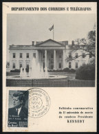 Year 1965, Card Commemorating The 2nd Anniversary Of The Death Of Kennedy, VF Quality! - Brieven En Documenten