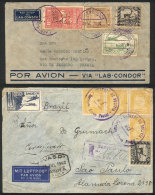 2 Airmail Covers Sent To Brazil In 1940, Nice Postages! - Bolivie