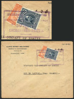 Cover Sent From COCHABAMBA To Rio De Janeiro On 30/DE/1930, Franked With 30c. Including A Bisect Of 40c. Stamp,... - Bolivie