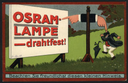 Advertising Postcard Of OSRAM Lightbulbs, Used On 2/DE/1914, VF Quality - Other & Unclassified