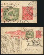 1p. Postal Card + Additional ½p., Sent From Bell To Germany On 6/JUN/1914, Very Nice! - Entiers Postaux