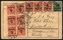 Card Sent From Osnabruck To Switzerland On 18/SE/1923 With Very Nice INFLATION Postage Of 120,000Mk., VF Quality! - Otros & Sin Clasificación