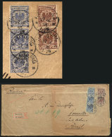 Registered Cover Sent From Hamburg To Brazil On 27/DE/1898, Nice Postage Of 1.60Mk., Fine Quality! - Lettres & Documents