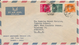 India Air Mail Cover Sent To USA - Airmail