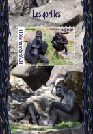 NIGER 2016 ** Gorillas S/S - OFFICIAL ISSUE - A1622 - Gorilles