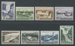 ISLANDE 1956 N° 261/268 ** Neufs = MNH LUXE Cote 67,50 € Electrification Chutes Skoga Gull Barrages Paysages Landscapes - Ungebraucht