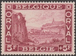 Belgique 1928 Y&T / COB 265. Abbaye D´Orval, 5 F. Moines Agriculteurs. Charrue, Vaches. Neuf Sans Charnière, MNH - Agriculture