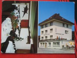 Willisau (LU) - Zweibildkarte Restaurant Post - Willisau