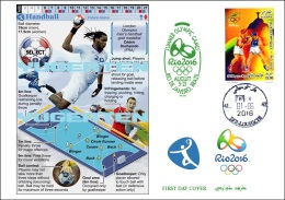 ALGERIE ALGERIA 2016 - FDC Olympic Games Rio 2016 Handball Olympische Spiele Olímpicos Olympics Balonmano - Zomer 2016: Rio De Janeiro