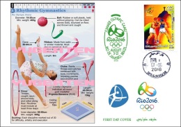 ALGERIE ALGERIA 2016 - FDC Olympic Games Rio 2016 Rhythmic Gymnastics Olympische Spiele Olímpicos Olympics - Eté 2016: Rio De Janeiro