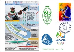 ALGERIE ALGERIA 2016 - FDC Olympic Games Rio 2016 Canoe Kayak Olympische Spiele Olímpicos Olympics - Kanu