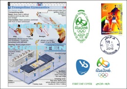 ALGERIE ALGERIA 2016 - FDC Olympic Games Rio 2016 Trampoline Trampolin Olympische Spiele Olímpicos Olympics - Eté 2016: Rio De Janeiro