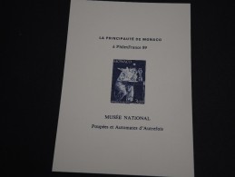 MONACO - Epreuve Souvenir - PhilexFrance 1989 - A Voir - P19410 - Cartas & Documentos