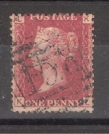 GB, Victoria, Yvert N° 26 , 1 Penny Rouge, Obl Planche / Plate 194   Obl Chiffre 158   ,TB, - Used Stamps