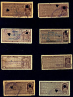 FISCAL-REVENUE STAMPS-PRE DECIMALS-COURT FEE-VARIOUS-CUTELY PUNCHED CANCELLATIONS-LOT-INDIA-MIXED-TP-285 - Verzamelingen & Reeksen