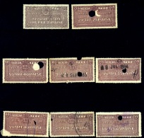 FISCAL-REVENUE STAMPS-PRE DECIMALS-COURT FEE-VARIOUS-CUTELY PUNCHED CANCELLATIONS-LOT-INDIA-MIXED-TP-289 - Lots & Serien