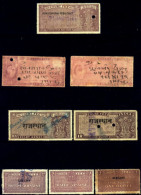 FISCAL-REVENUE STAMPS-PRE DECIMALS-COURT FEE-VARIOUS-CUTELY PUNCHED CANCELLATIONS-LOT-INDIA-MIXED-TP-290 - Collections, Lots & Séries