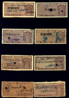 FISCAL-REVENUE STAMPS-PRE DECIMALS-COURT FEE-VARIOUS-CUTELY PUNCHED CANCELLATIONS-LOT-INDIA-MIXED-TP-292 - Collections, Lots & Series