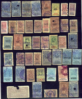 FISCAL-REVENUE STAMPS-PRE DECIMALS-COURT FEE-VARIOUS-CUTELY PUNCHED CANCELLATIONS-LOT-INDIA-MIXED-TP-294 - Collections, Lots & Series