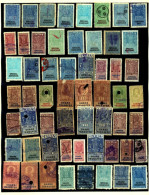 FISCAL-REVENUE STAMPS-PRE DECIMALS-COURT FEE-VARIOUS-CUTELY PUNCHED CANCELLATIONS-LOT-INDIA-MIXED-TP-295 - Collezioni & Lotti
