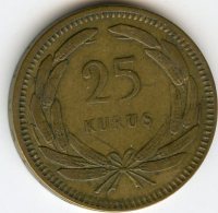 Turquie Turkey 25 Kurus 1956 KM 886 - Turchia