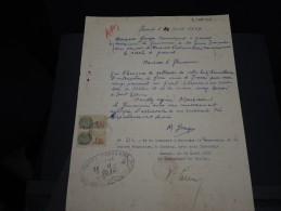 GUINEE FRANCAISE - Timbre Fiscal Sur Document - Trés Rare Pour Cette Ancienne Colonie Française - A Voir - Lot N°16399 - Lettres & Documents