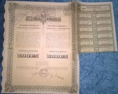 ASTRA ROMANA OIL REFINERY COMPANY, SHARES, STOCK, REVENUE COUPONS, 1945, ROMANIA - Pétrole