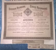 STEAUA ROMANA OIL COMPANY, SHARES, STOCK, REVENUE COUPONS, 1923, ROMANIA - Oil