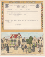 PEOPLES GREETING MARRIED COUPLE, TELEGRAMME,  BELGIUM - Timbres Télégraphes [TG]