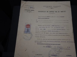 GUINEE FRANCAISE - Timbre Fiscal Sur Document - Trés Rare Pour Cette Ancienne Colonie Française - A Voir - Lot N°16406 - Lettres & Documents