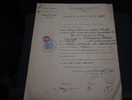 GUINEE FRANCAISE - Timbre Fiscal Sur Document - Trés Rare Pour Cette Ancienne Colonie Française - A Voir - Lot N°16414 - Lettres & Documents